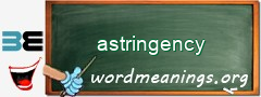 WordMeaning blackboard for astringency